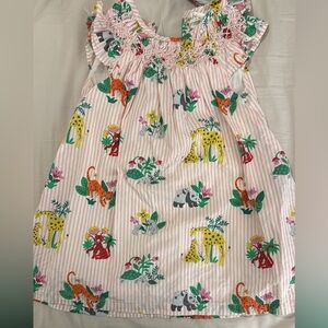 Baby Boden Smocked Safari Animal Dress